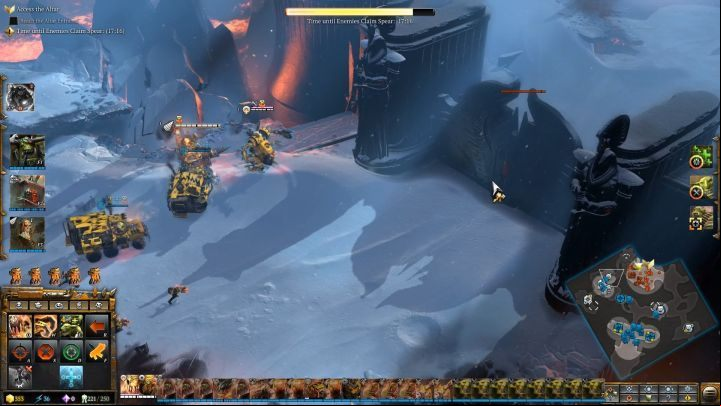 The entrance to the altar is blocked by a closed gate, which you will destroy with a Rokkit Fist. - Mission 15 - A Clash of Leviatans - Dawn of War 3 Walkthrough - Campaign Walkthrough - Warhammer 40,000: Dawn of War III Game Guide