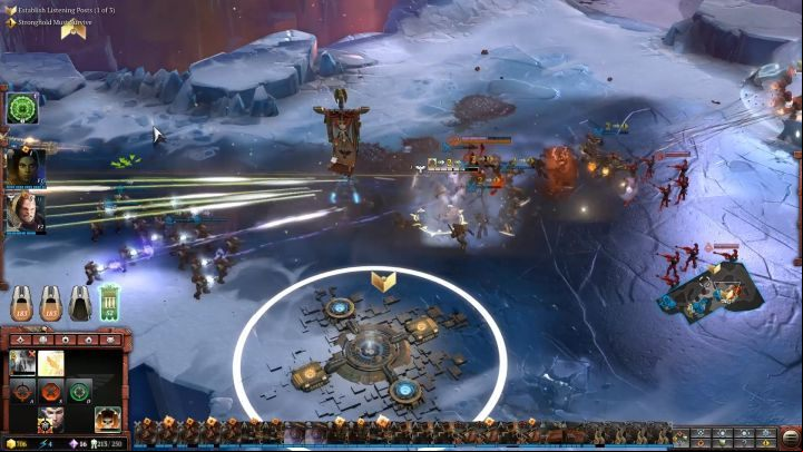 The second of the three resource points. - Mission 16 - The Storm Prince - Dawn of War 3 Walkthrough - Campaign Walkthrough - Warhammer 40,000: Dawn of War III Game Guide