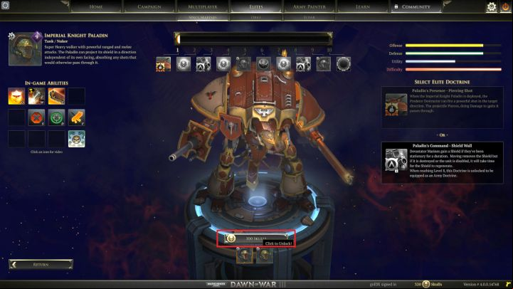 New elite units must first be unlocked. - Elite points and elite units - Gameplay - Warhammer 40,000: Dawn of War III Game Guide