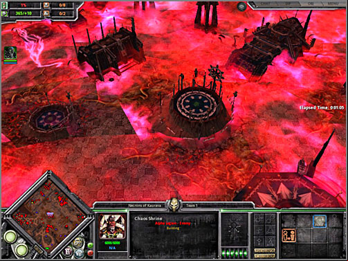 This is your main goal and problem - The enemy's main base will keep producing enemy units and has got god mode until chaos field is still around it. - 4A - Peninsula of Iseult - KAURAVA IV - Warhammer 40.000: Dawn of War - Soulstorm - Game Guide and Walkthrough