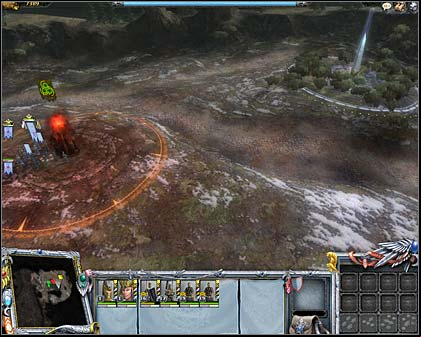 To the left - second obelisk, to the right - shrine of regeneration - Mission 4: Chaos' temple - Imperial campaign: Act III - Warhammer: Mark of Chaos - Game Guide and Walkthrough
