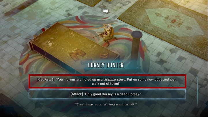 When all optional dialog lines are blocked, select the one with attack - Wasteland 3: Beginners Guide & Tips - Basics - Wasteland 3 Guide, Walkthrough