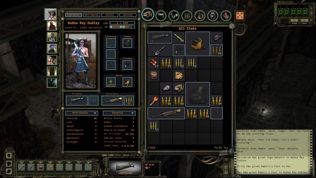 Character screen. - Character screen and inventory | The basics of the gameplay - The basics of the gameplay - Wasteland 2 Game Guide & Walkthrough