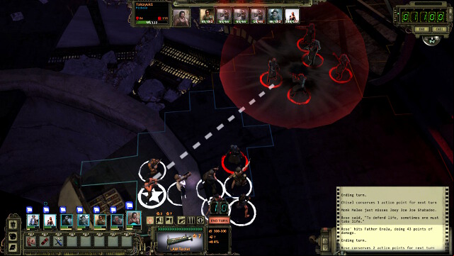 It is best to use an AoE attack, against Enola and his men - The Titan, Militia, monks and Silo 7 | Temple of Titan - quests - Temple of Titan - quests - Wasteland 2 Game Guide & Walkthrough