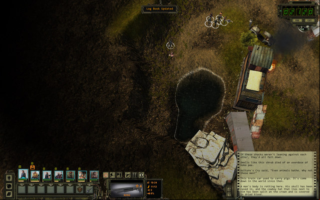 The corpse at the pond - Miscellaneous | Rail Nomad Camp - quests - Rail Nomad Camp - quests - Wasteland 2 Game Guide & Walkthrough