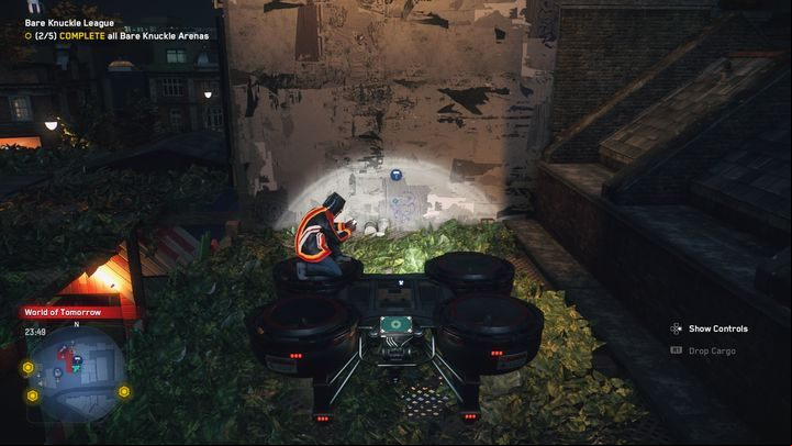 Street art is located in the World of Tomorrow bar - Watch Dogs Legion: Paste Up - Islington & Hackney map, locations - Islington & Hackney - Watch Dogs Legion Guide
