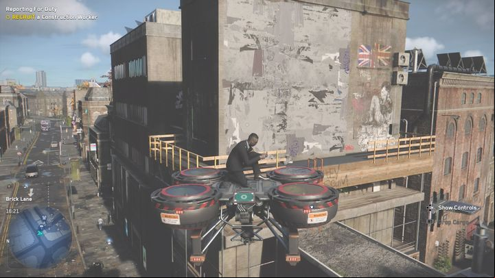 The Paste-Up spot is located on the first floor of the building - Watch Dogs Legion: Paste-Up - Tower Hamlets map, locations - Tower Hamlets - Watch Dogs Legion Guide