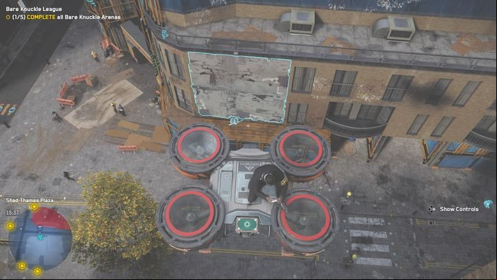 You can do the Paste-Up on the wall of the building adjacent to the park - Watch Dogs Legion: Paste-Up - Southwark map, locations - Southwark - Watch Dogs Legion Guide