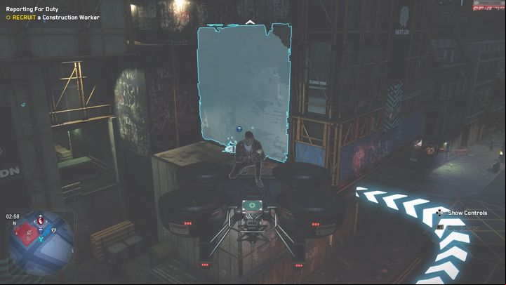 The Paste-Up spot is located above the bar - Watch Dogs Legion: Paste-Up - Southwark map, locations - Southwark - Watch Dogs Legion Guide