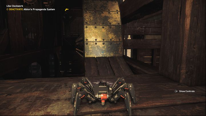 Another obstacle is the wheels, which have a wooden base - Watch Dogs Legion: Like Clockwork - walkthrough - Side missions - Watch Dogs Legion Guide