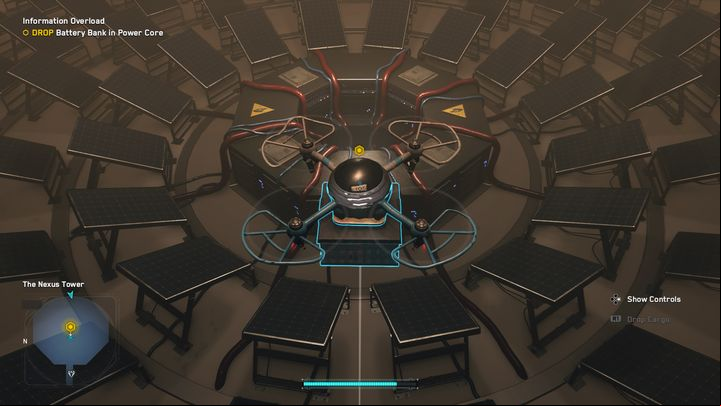 When you're there, lower the drone down to the marker and then lower the battery - Watch Dogs Legion: Information Overload - walkthrough - Side missions - Watch Dogs Legion Guide