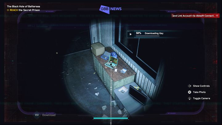 Then go to the next room, but do not jump to the lower floors - Watch Dogs Legion: The Black Hole of Battersea - walkthrough - Side missions - Watch Dogs Legion Guide