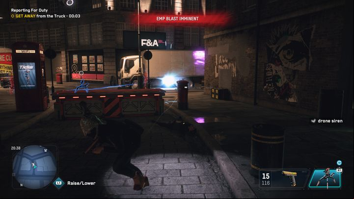 When the is complete, you will have a few seconds to get away from the truck - Watch Dogs Legion: Reporting for Duty - walkthrough - DedSec Missions - Watch Dogs Legion Guide