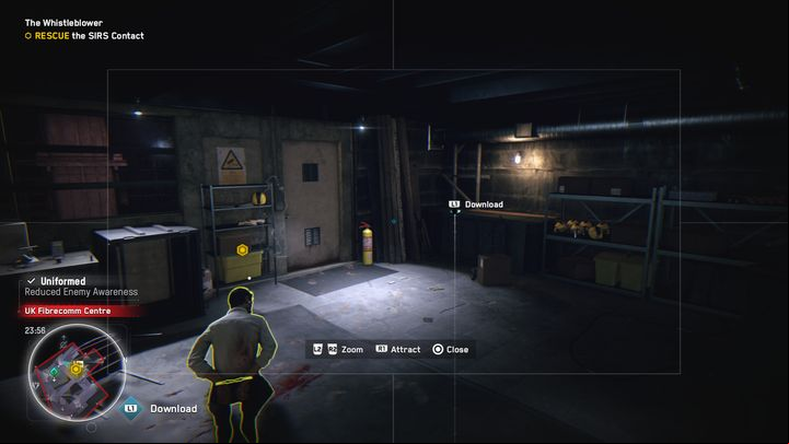 Hack the camera, which is located in the middle of the building - Watch Dogs Legion: The Whistleblower - walkthrough - SIRS Missions - Watch Dogs Legion Guide