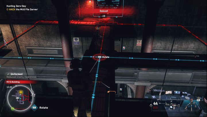 If you want to perform the mission quietly, connect all nodes into one, but be careful because the one in the middle also has a countdown timer - Watch Dogs Legion: Hunting Zero Day - walkthrough - SIRS Missions - Watch Dogs Legion Guide
