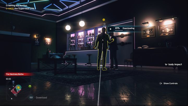 When you return, there will be one opponent in the room, defeat him, then use your arachnid and go to the top - Watch Dogs Legion: Crashing the Auction - - Kelley Missions, part 2 - Watch Dogs Legion Guide