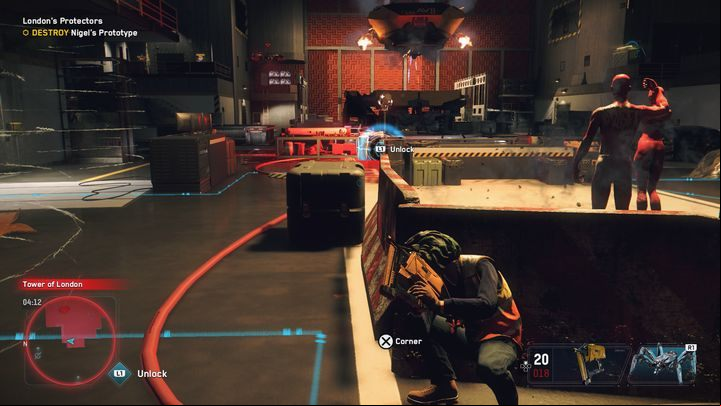 When you deal enough damage to him, he will hide his weak points and the fight will begin again - Watch Dogs Legion: Londons Prospectors - walkthrough - Albion Missions, part 2 - Watch Dogs Legion Guide