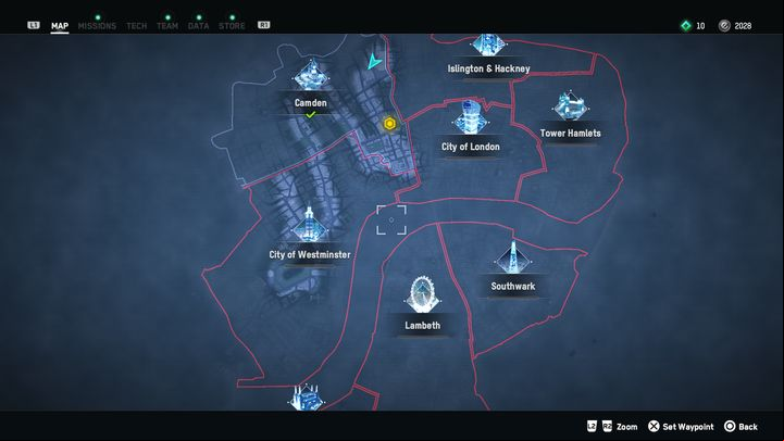 Locations in Watch Dogs Legion are divided into regions - Watch Dogs Legion: Exploration - Basics - Watch Dogs Legion Guide