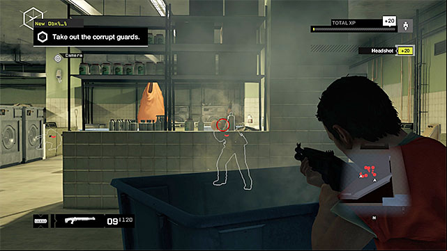 Conduct fire while behind a cover - Mission 9 (Dressed in Peels) | Main missions - Act I - Main missions - Act I - Watch Dogs Game Guide