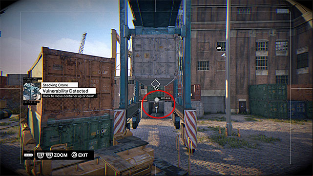 After you switch to that camera, locate another one, which has been mounted atop the short pole - Mission 5 (A Blank Spot There-ish) | Main missions - Act II - Main missions - Act II - Watch Dogs Game Guide