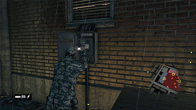 While disabling the terminal, Aiden is defenseless - Mission 6 (Jury-Rigged) | Main missions - Act II - Main missions - Act II - Watch Dogs Game Guide
