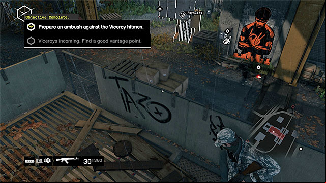 The upper balcony - Mission 9 (Uninvited) | Main missions - Act II - Main missions - Act II - Watch Dogs Game Guide
