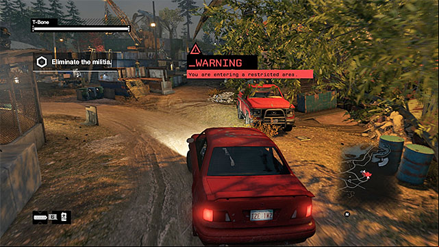 The entrance to the scrap yard - Mission 5 (For the Portfolio) | Main missions - Act III - Main missions - Act III - Watch Dogs Game Guide