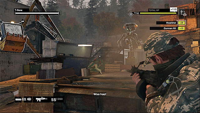 Remain within short distance of T-Bone and deal with the enemy soldiers aggressively - Mission 5 (For the Portfolio) | Main missions - Act III - Main missions - Act III - Watch Dogs Game Guide