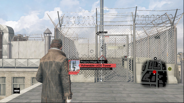 The gate in front of the mast - ctOS Towers | Maps of smaller activities - Maps of smaller activities - Watch Dogs Game Guide