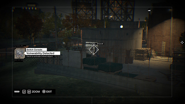 The camera view on the switch, over the fence - ctOS Towers | Maps of smaller activities - Maps of smaller activities - Watch Dogs Game Guide