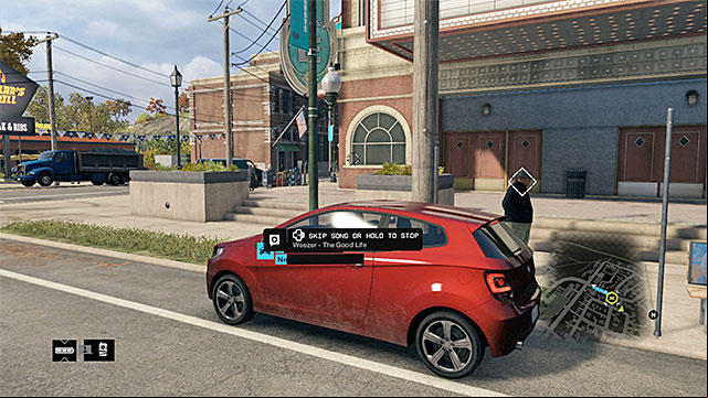 Look out for parking lots and for cars parked at curbs - Obtaining the means of transport | Activities and hints - Activities and hints - Watch Dogs Game Guide