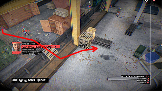Switch to the next camera and do nothing, until the nearby guard goes back towards the red containers, which Nicole has just ed by - Mission 5 (Little Sister) | Main missions - Act IV - Main missions - Act IV - Watch Dogs Game Guide