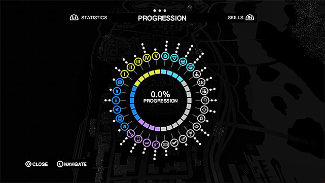 Nearly everything that you do in the game is included into the percentage value of the game completion - How to complete the game in 100%? | Basic info - Basic info - Watch Dogs Game Guide