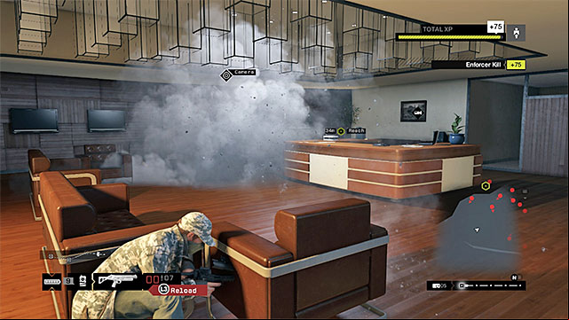 It is best to defeat the Enforcer with the grenade launcher or explosives - Mission 7 (No Turning Back #1) | Main missions - Act IV - Main missions - Act IV - Watch Dogs Game Guide