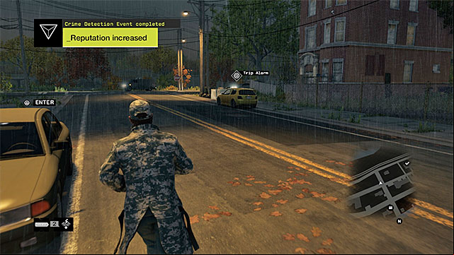 Stopping the criminals allows you to gain experience points and notoriety - Ways to unlock and general premises | Crimes Detected - Crimes Detected - Watch Dogs Game Guide