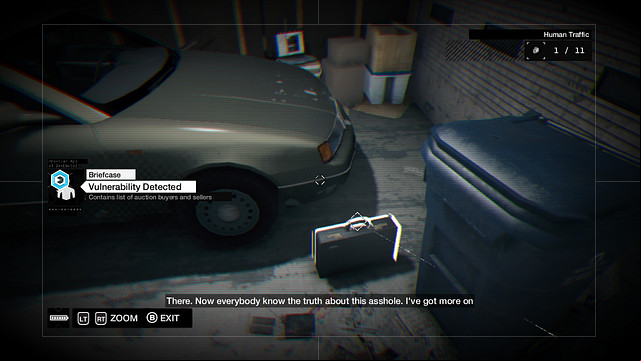 The briefcase next to the car - Human Traffic | Maps of smaller activities - Maps of smaller activities - Watch Dogs Game Guide