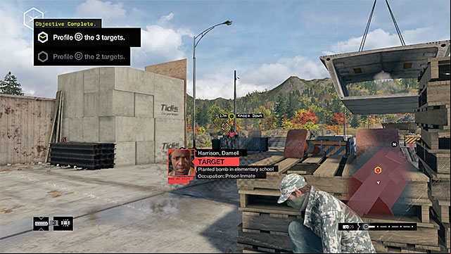 The first target of the mission - Hideouts - Pawnee | Gang Hideouts - Gang Hideouts - Watch Dogs Game Guide
