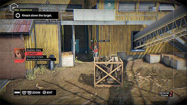 You need to locate, and eliminate, two targets in the sawmill, where the second one does not appear, up until the moment in which you eliminate the first one - Hideouts - Pawnee | Gang Hideouts - Gang Hideouts - Watch Dogs Game Guide