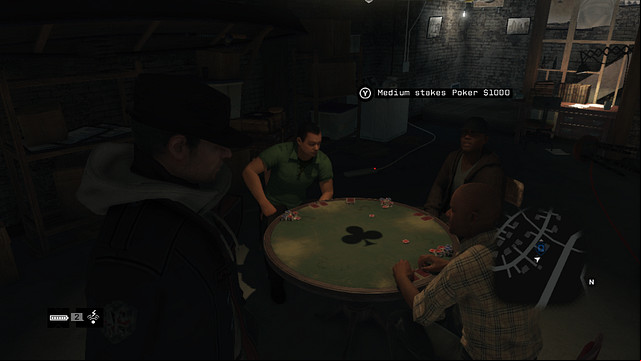 The poker table for medium stakes - Poker and chess | City Activities (minigames and challenges) - City Activities (minigames and challenges) - Watch Dogs Game Guide