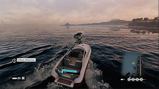 Keep within short distance of the boat that you are chasing - Contracts - The Loop | Fixer Contracts - Fixer Contracts - Watch Dogs Game Guide