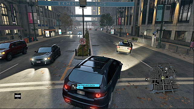 Keep a short distance of the car that you are chasing to the data - Contracts - The Loop | Fixer Contracts - Fixer Contracts - Watch Dogs Game Guide