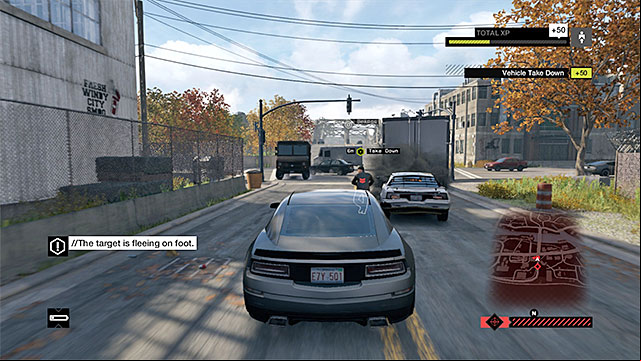 Hack into the elements of the surroundings, to stop the car, and run over the driver - Contracts - Brandon Docks | Fixer Contracts - Fixer Contracts - Watch Dogs Game Guide