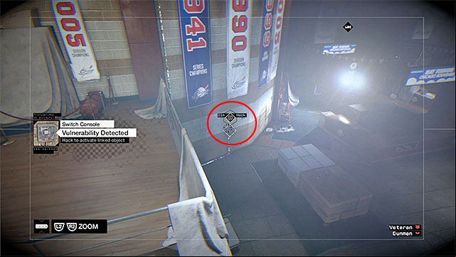 Climb onto the container, hop over the balustrade and try opening the blue door - Mission 1 (Bottom of the Eighth) | Main missions - Act I - Main missions - Act I - Watch Dogs Game Guide