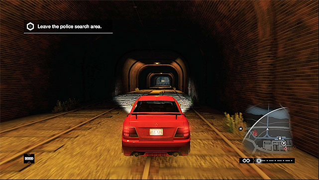 Stay away from main routes and try to drive outside of the grey circle - Mission 1 (Bottom of the Eighth) | Main missions - Act I - Main missions - Act I - Watch Dogs Game Guide