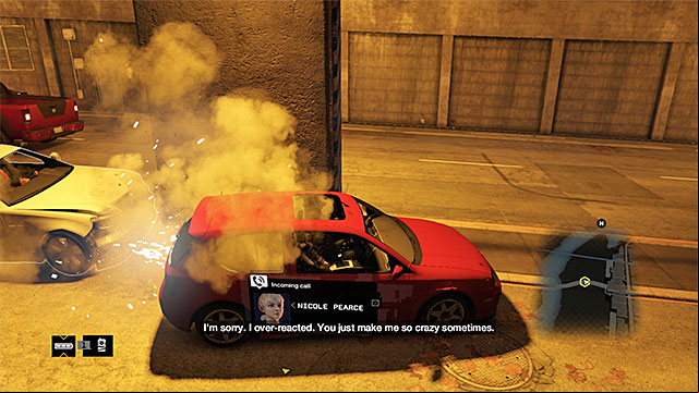 You can push the stalkers car off the road - Mission 2 (Big Brother) | Main missions - Act I - Main missions - Act I - Watch Dogs Game Guide