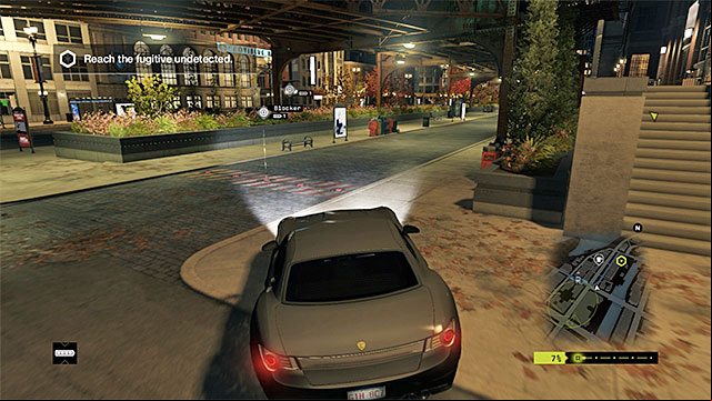 Avoid the yellow circles shown on the minimap - Mission 4 (Backseat Driver) | Main missions - Act I - Main missions - Act I - Watch Dogs Game Guide