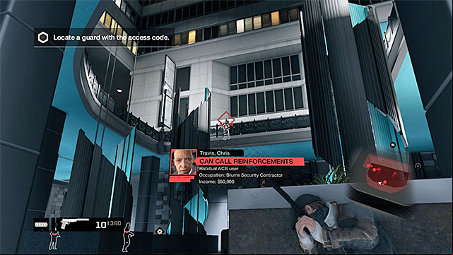 Watch out for the enemy on the upper floor - Mission 5 (Open Your World) | Main missions - Act I - Main missions - Act I - Watch Dogs Game Guide