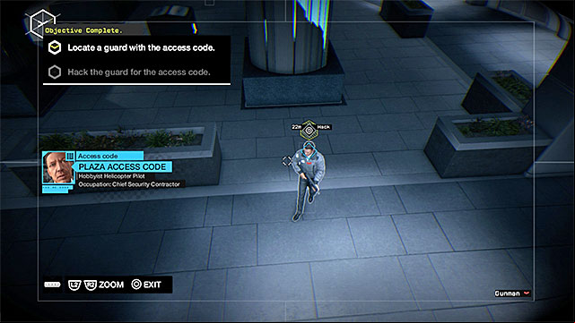 Before you start your exploration of the lobby, I recommend that you hack into one of the nearby cameras - Mission 5 (Open Your World) | Main missions - Act I - Main missions - Act I - Watch Dogs Game Guide