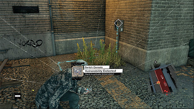 Along your way, across the station, you need to watch out for the abovementioned guards, who are patrolling the balconies of the buildings, because their field of vision is much vaster - Mission 7 (Not the Pizza Guy) | Main missions - Act I - Main missions - Act I - Watch Dogs Game Guide