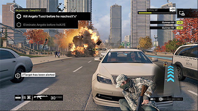 Blowing up Tuccis car will allow you to deal with it quickly - Mission 8 (A Wrench in the Works) | Main missions - Act I - Main missions - Act I - Watch Dogs Game Guide